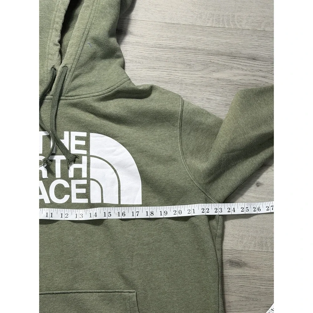 The North Face Hoodie Mens Large Green Pullover Sweatshirt Logo